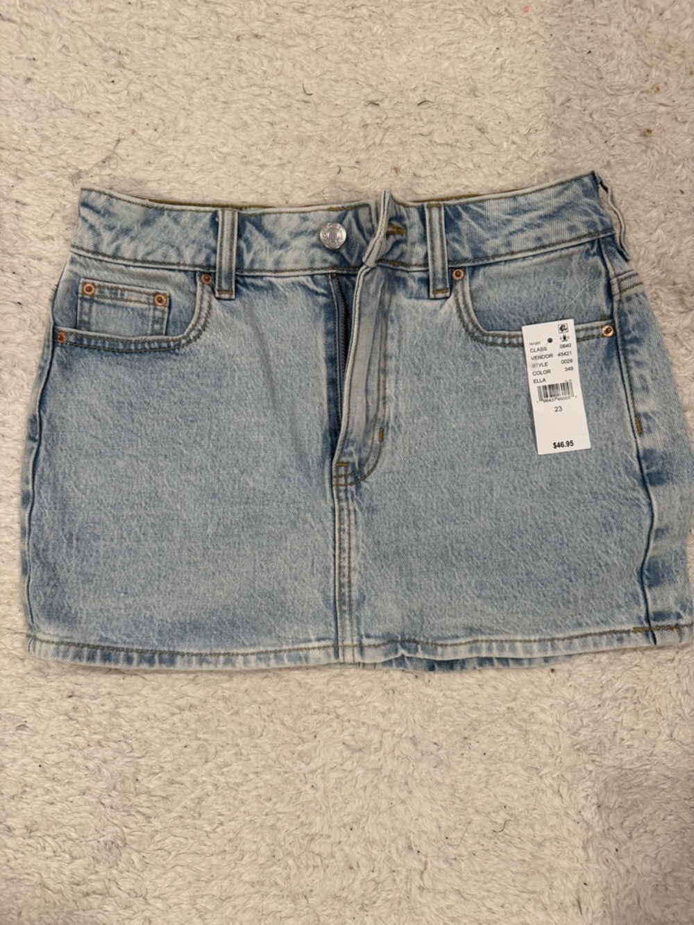 PacSun Light Wash Denim Mini Skirt